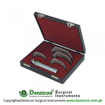 Corona™ Premium Fiber Optic McIntosh Laryngoscope Set With Battery Handle Ref:- AN-590-01 and Blades Ref:- AN-410-00 to AN-410-04 Stainless Steel,